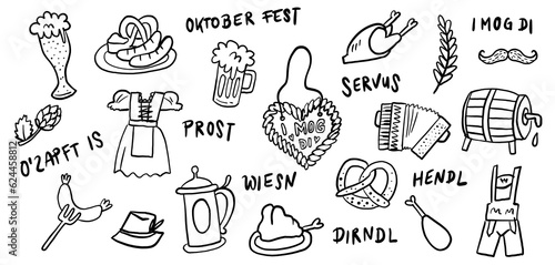 Pattern for German Beer Festival, Oktoberfest in Munich