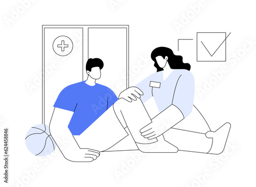 Orthopaedic sports medicine abstract concept vector illustration.