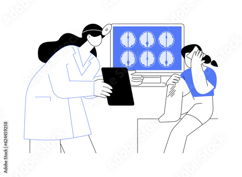 Pediatric trauma abstract concept vector illustration.