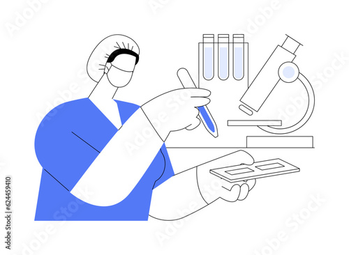 Covid-19 antibody test abstract concept vector illustration.