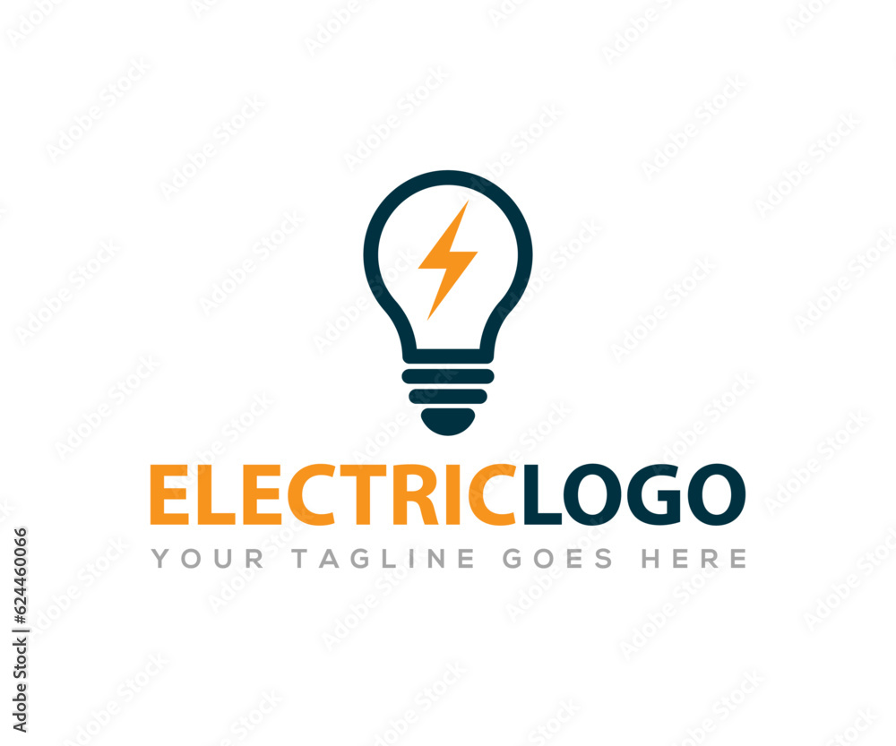 Electric bulb logo design concept. Electric bulb icon vector template Electric bulb logo design concept. Electric bulb icon vector template