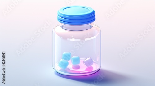  A medicine icon, bright pastel color,