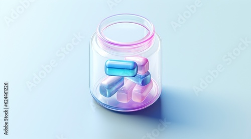  A medicine icon, bright pastel color,