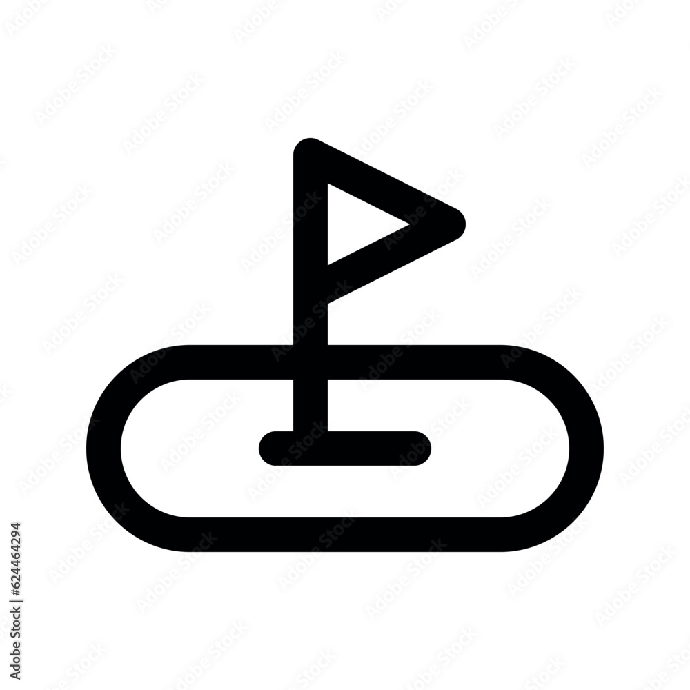 Illustration vector graphic icon of Golf Field. Outline Style Icon. Sport Themed Icon. Vector illustration isolated on white background. Perfect for website or application design. Illustration vector graphic icon of Golf Field. Outline Style Icon. Sport Themed Icon. Vector illustration isolated on white background. Perfect for website or application design.