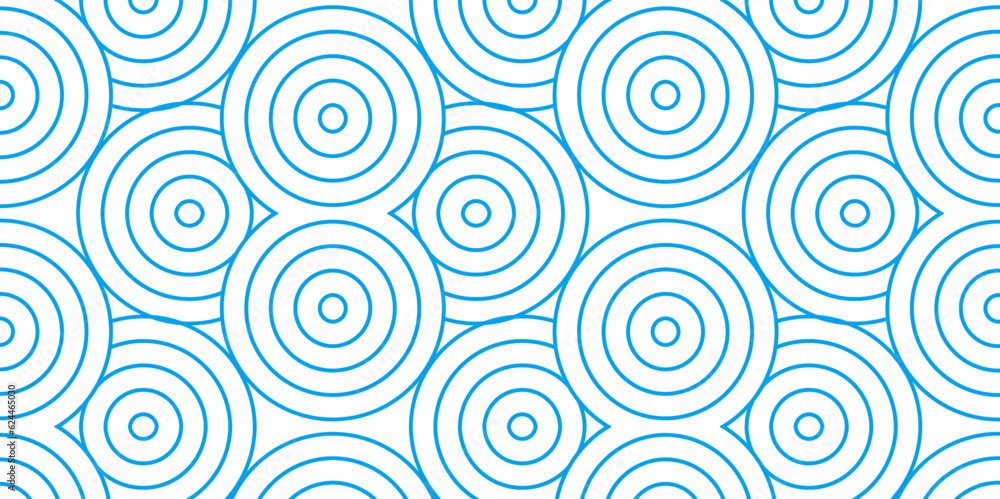 Seamless blue overloping and cloting pattern with circles.