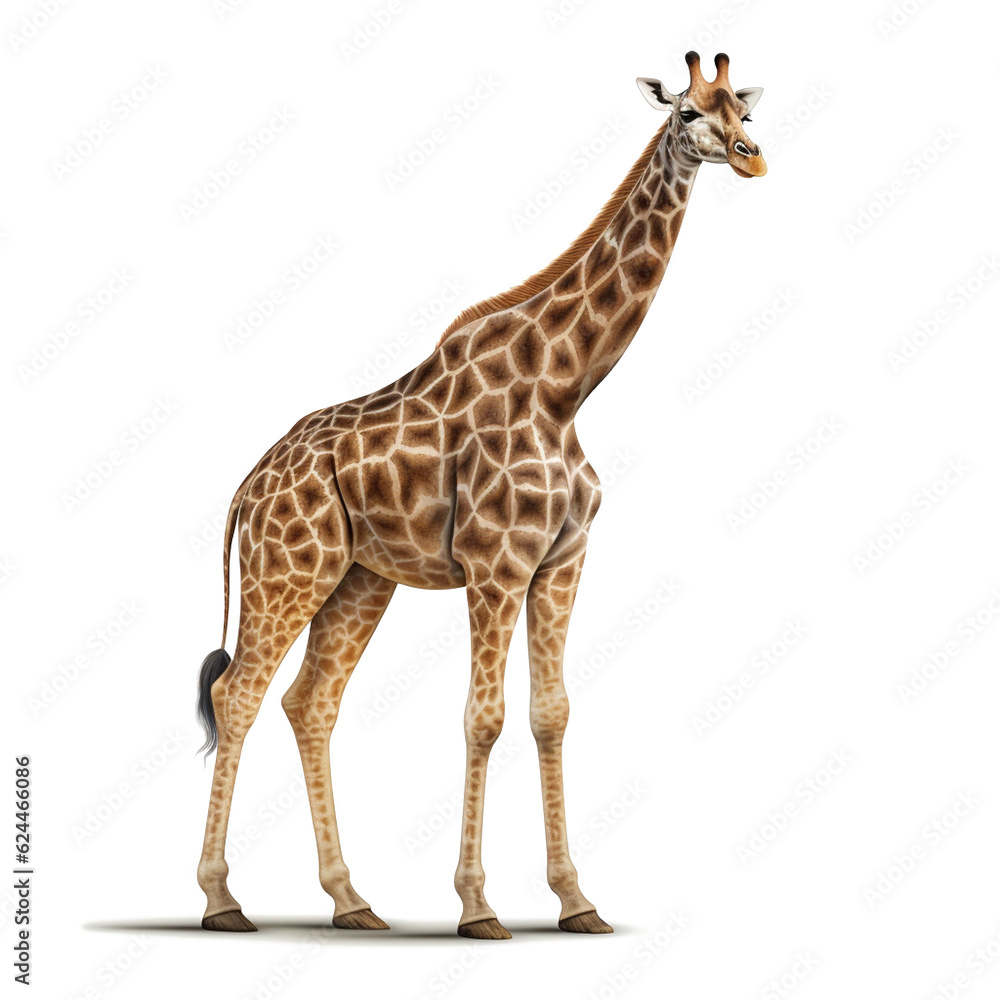 giraffe on a transparent background for decorating the project Publications and websites