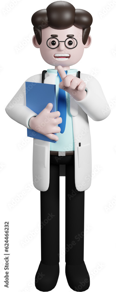 3D rendering of a cartoon doctor character. illustration of Male Doctor.presentation clip art.
3D rendering of a cartoon doctor character. illustration of Male Doctor.presentation clip art.