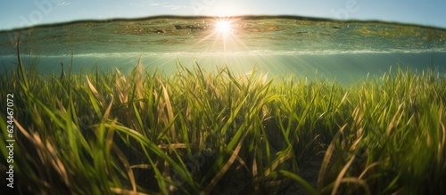 Seagrass in the ocean ecisystem photo