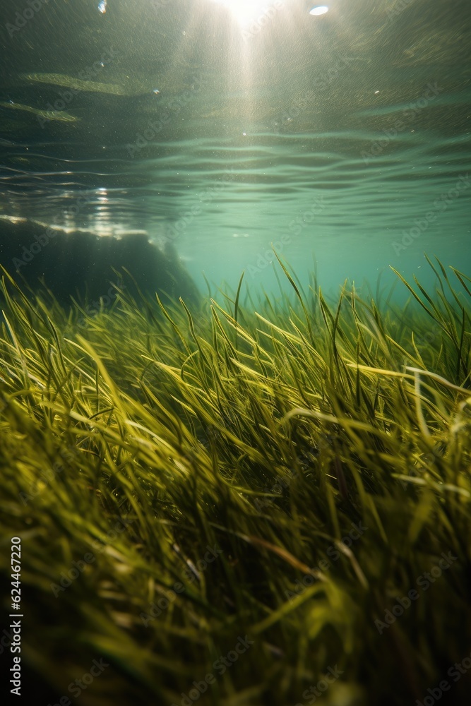 Seagrass in the ocean Seagrass in the ocean
