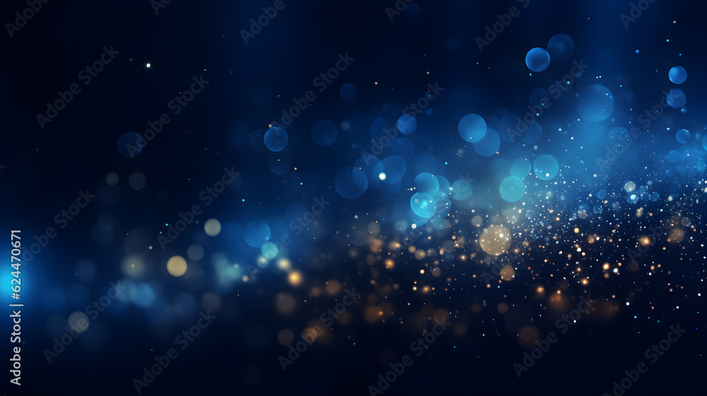 blue glow particle abstract bokeh background