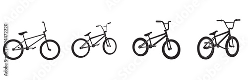 Bicycle set. Bike. BMX. Vector isolated on white background. Bicycle types set. Simple illustration bicycle types vector for web.