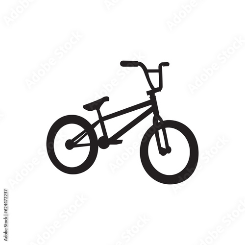 Bicycle icon silhouette, BMX vector black, simple bicycle types icons isolated vector contour illustrations.