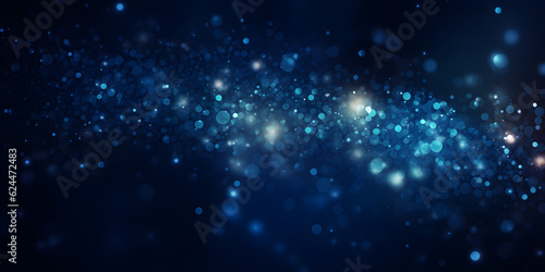 blue and glow particle abstract bokeh background © Ployker