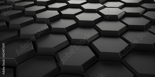 digital black hexagonal honeycomb background