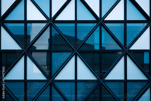 Architectural Symmetry Abstract Pattern of a Glass Facade