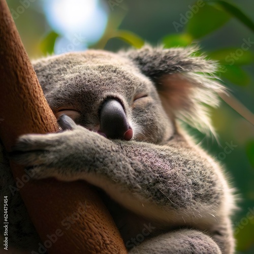 Koala asleep in tree © Emanuel