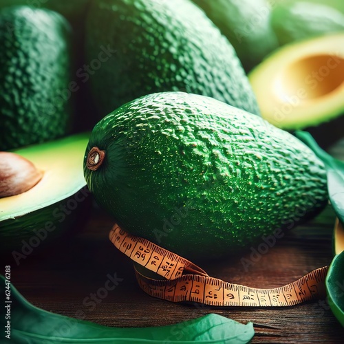 weight loss concept.Nature’s Green Gems A Captivating Snapshot of Avacados