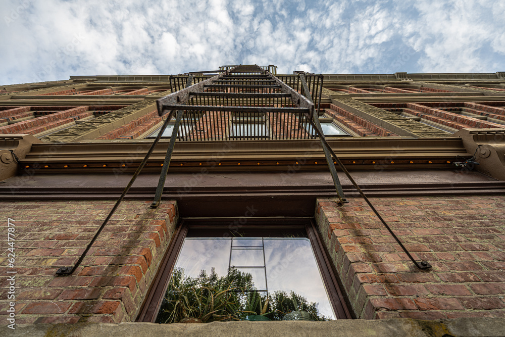 Fototapeta premium Facade of an Old Brick Building