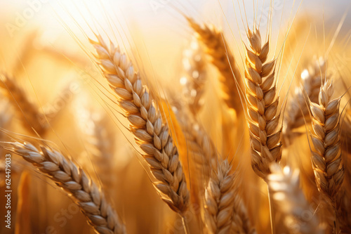 Wheat close-up on the field