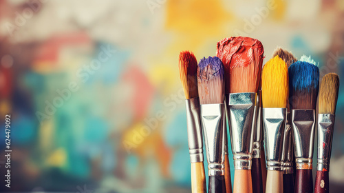 paint brushes for artistic painting and creativity