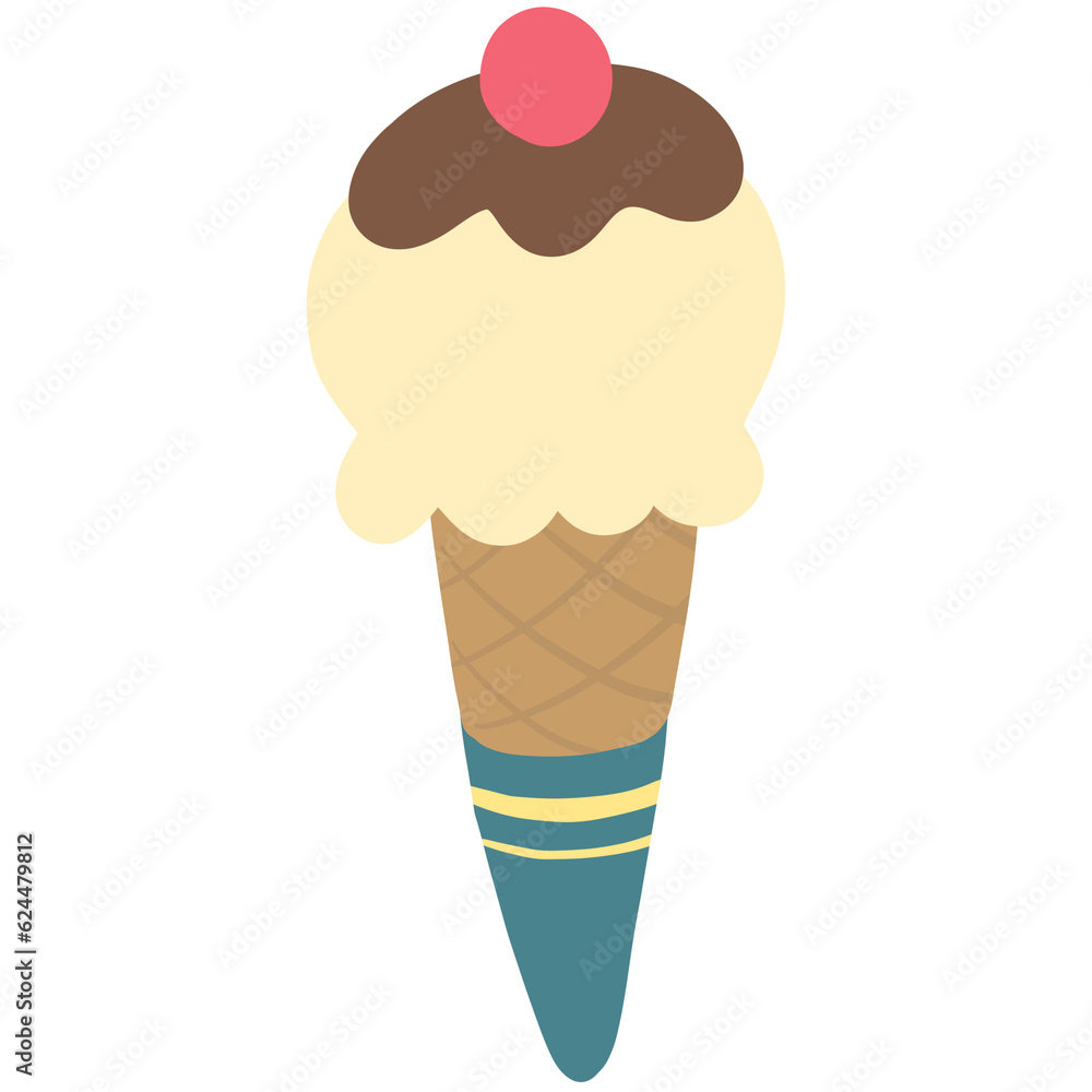 ice cream cone vanilla