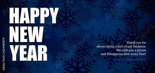 New year 2024 business postcard 2025