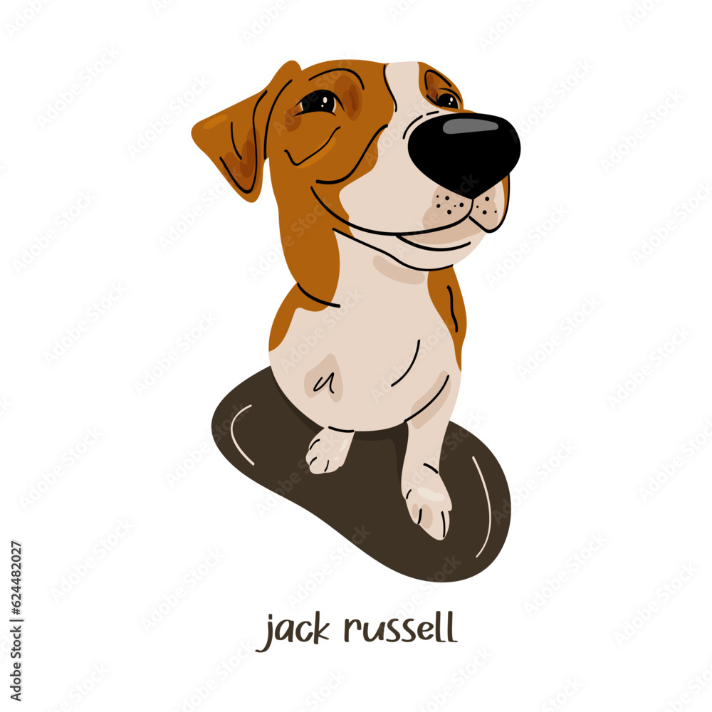 Vector illustration Jack Russell Terrier dog Vector illustration Jack Russell Terrier dog