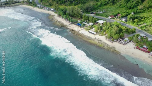 Aerial view of Lhoknga beach in Aceh province, Indonesia photo