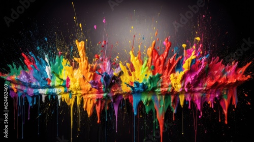 An explosive burst of vibrant colors photo