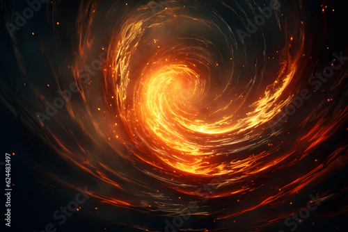 Canvas Print flame celestial cosmic spiral background