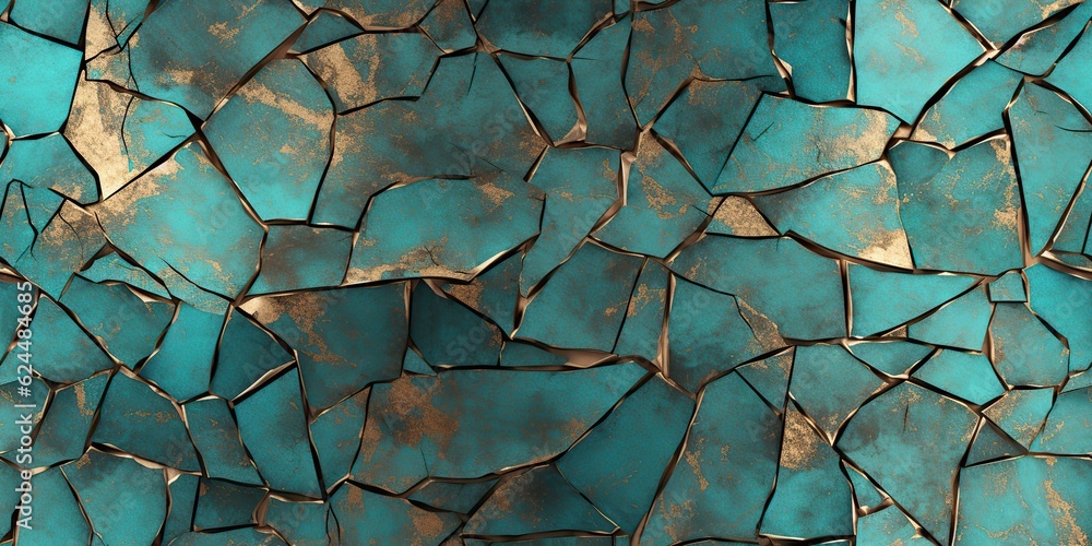 AI Generated. AI Generative. Cracked bronze texture material background geometric abstract grunge pattern. Graphic Art AI Generated. AI Generative. Cracked bronze texture material background geometric abstract grunge pattern. Graphic Art