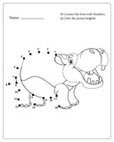 Cute Animals Dot To Dot Pages for Kids, Black and White,
