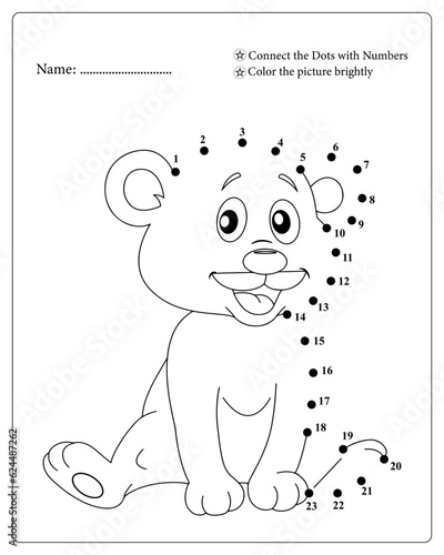 Connect the dots numbers activity for kids engaging learning sheet to develop young minds