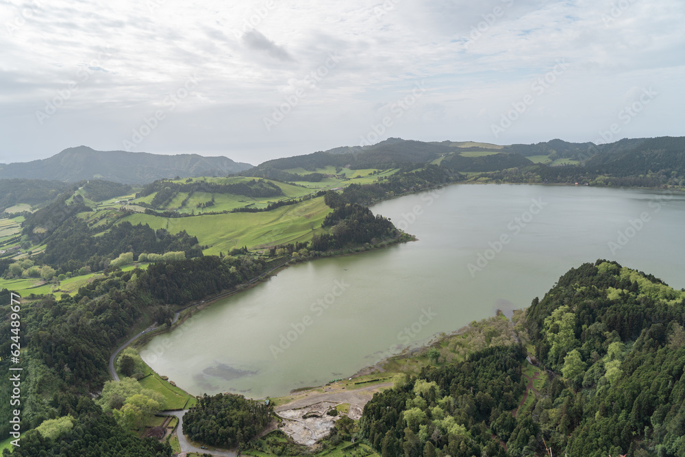Lake Furnas in the Azores. Lake Furnas in the Azores.
