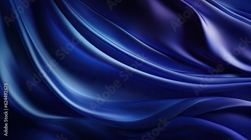 navy blue silk satin, Color gradient, Abstract background, Drapery, curtain, Folds, Shiny fabric, Glow glitter neon electric light metallic, Line stripe