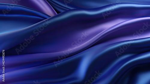 Wallpaper Mural navy blue silk satin, Color gradient, Abstract background, Drapery, curtain, Folds, Shiny fabric, Glow glitter neon electric light metallic, Line stripe Torontodigital.ca