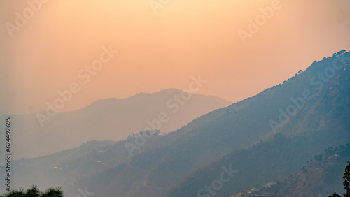 Fototapeta Naklejka Na Ścianę i Meble -  Scenic landscape of Kasauli, Himachal Pradesh, India