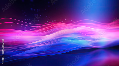 abstract futuristic background with pink blue glowing neon moving high speed wave lines and bokeh lights. Data transfer concept Fantastic wallpape