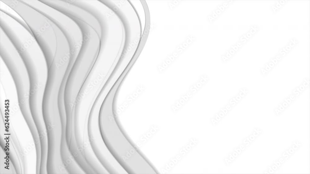 Grey smooth refracted curved waves abstract background. Seamless ...