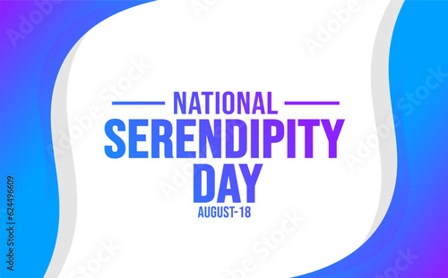 Serendipity Day background template. Holiday concept. background, banner, placard, card, and poster design template with text inscription and standard color. vector illustration.