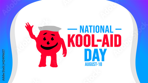 National Kool Aid Day background template. Holiday concept. background, banner, placard, card, and poster design template with text inscription and standard color. vector illustration.
