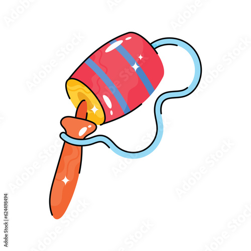 Bolero doodle vector filled outline Sticker. EPS 10 file