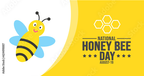World Honey Bee Day background template. Holiday concept. background, banner, placard, card, and poster design template with text inscription and standard color. vector illustration.