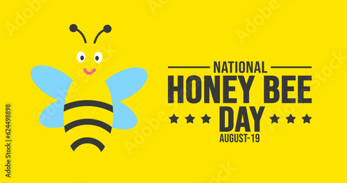 World Honey Bee Day background template. Holiday concept. background, banner, placard, card, and poster design template with text inscription and standard color. vector illustration.