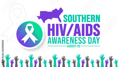 Southern HIV AIDS Awareness Day background template. Holiday concept. background, banner, placard, card, and poster design template with text inscription and standard color. vector illustration.