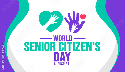 World Senior Citizen’s Day background template. Holiday concept. background, banner, placard, card, and poster design template with text inscription and standard color. vector illustration.