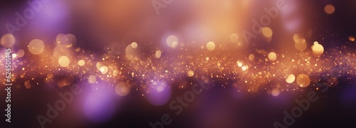 gold and purple abstract glitter confetti bokeh background