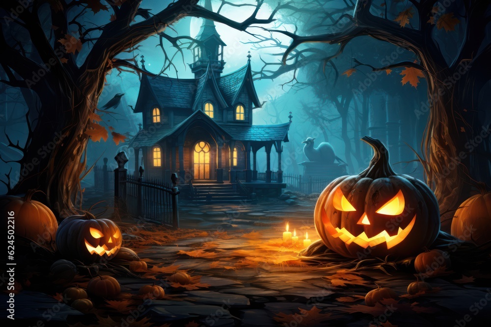 Halloween pumpkin. AI generative Halloween pumpkin. AI generative