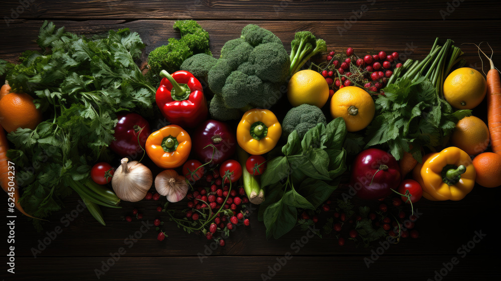 Assorted vegetable background