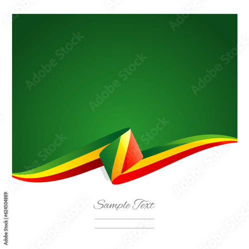 New abstract Republic of the Kongo flag ribbon